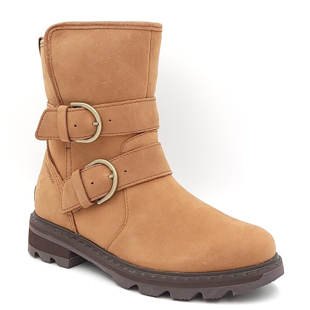 Mid Calf Shearling Boots, comfy and warm size US 6 Leather